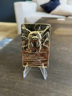 1999 Burger King Pokemon Pikachu 23K Gold card - Image 5