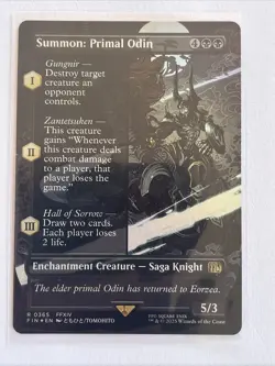 Summon: Primal Odin (Borderless) Final Fantasy Foil - Image 1