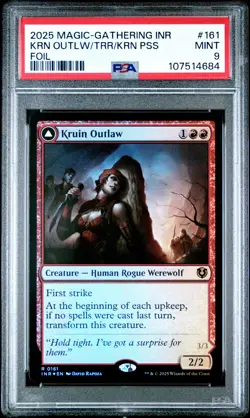 2025 MTG INNISTRAD REMASTERED FOIL #0161 KRUIN OUTLAW/TERROR OF KRUIN PASS PSA 9 - Image 1