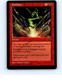 Fireblast # Common Visions MTG NP Near Mint or Better - Image 1