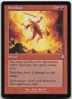 Fireblast Retro Frame 319 Uncommon Dominaria Remastered NM MTG - Image 1