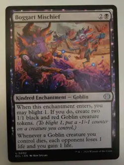 MTG - Lorwyn Eclipsed: Boggart Mischief (0092) - Uncommon - Near Mint - Image 1
