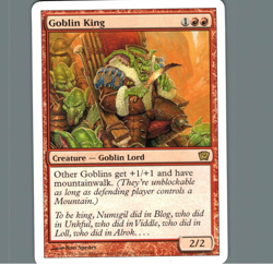 Magic the Gathering MTG Goblin King Red Core Set 9th Edition Rare - Image 1