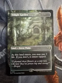 Temple Garden (Borderless) - MTG Lorwyn Eclipsed - NM/M Teal Gaming - Image 1