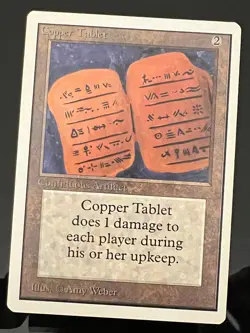 Magic the Gathering MTG Unlimited Copper Tablet NM (Beta Bob) - Image 1