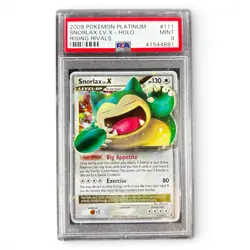 2009 Pokemon Platinum Rising Rivals Snorlax LV.X Holo #111 PSA 9 Mint 💤 - Image 1