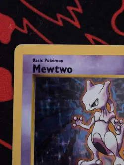 Pokemon: Mewtwo [Shadowless] #10/102 Base Set HOLO RARE - Image 3