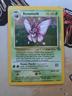 Pokemon 1999 TCG: Venomoth Holo Rare (Jungle Set - Unlimited 13/64) - Image 1