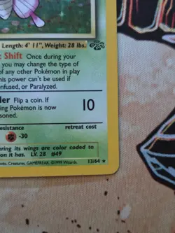 Pokemon 1999 TCG: Venomoth Holo Rare (Jungle Set - Unlimited 13/64) - Image 5