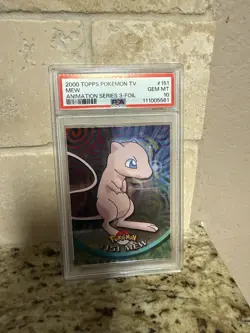 2000 TOPPS POKEMON TV MEW ANIMATION SERIES 3-FOIL PSA 10 POP 17! - Image 1