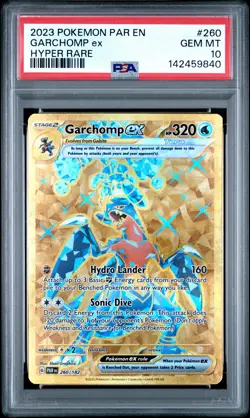 2023 POKEMON PAR EN-PARADOX RIFT HYPER RARE #260 GARCHOMP EX PSA 10 - Image 1