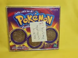 1999 Pokemon Battling Coin Game 3 Coins Opened /case 21 - Image 1