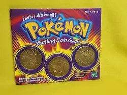 1999 Pokemon Battling Coin Game 3 Coins Opened /case 21 - Image 2