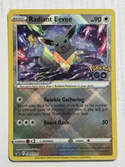 Radiant Eevee SWSH230 Sword & Shield Promo Cards Holo Black Star Promo Pokemon - Image 1