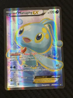 Pokemon TCG Manaphy EX Full Art Holo Ultra Rare Card 116/122 XY Breakpoint - Image 1