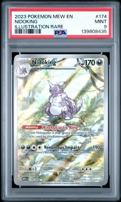 2023 POKEMON MEW EN-151 ILLUSTRATION RARE #174 NIDOKING PSA 9 - Image 1