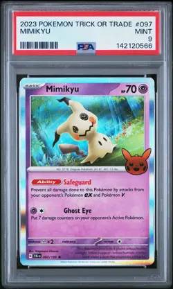 2023 POKEMON TRICK OR TRADE #097 MIMIKYU PSA 9 - Image 1