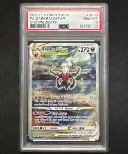 Pokemon Darkrai VSTAR Crown Zenith Galarian Gallery Full Art #GG50 PSA 10 - Image 1