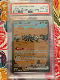 2024 POKEMON SSP EN-SURGING SPARKS #236 DURANT ex SIR PSA 10 - Image 1