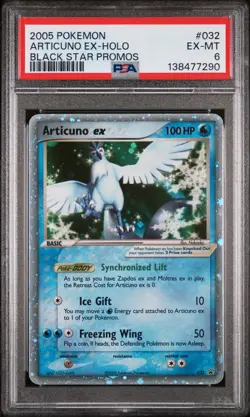 2005 POKEMON BLACK STAR PROMOS #032 ARTICUNO EX-HOLO PSA 6 - Image 1