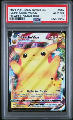 PSA 10 Pikachu Vmax #SWSH062 - Pokemon Celebrations Promo - Pokemon TCG GEM MINT - Image 1
