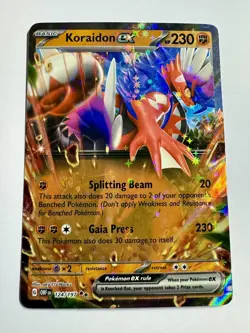 Pokemon TCG Koraidon ex Sv03: Obsidian Flames 124/197 Holo Double Rare - Image 1