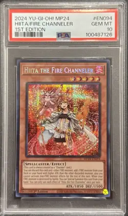 2024 PSA 10 YUGIOH MP24 SECRET RARE HIITA THE FIRE CHANNELER 🔥 - Image 1