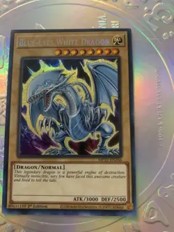 YuGiOh! Blue-Eyes White Dragon MP22-EN266 Prismatic Secret Rare 1st Edition NM - Image 2