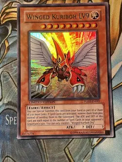 YUGIOH WINGED KURIBOH LV9 YG03-EN001 ULTRA LIMITED ED NM PROMO - Image 1