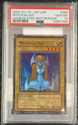 2002 Yu-Gi-Oh! Mystical Elf #062 Legend of Blue Eyes White Dragon GEM 💎 PSA 10 - Image 1