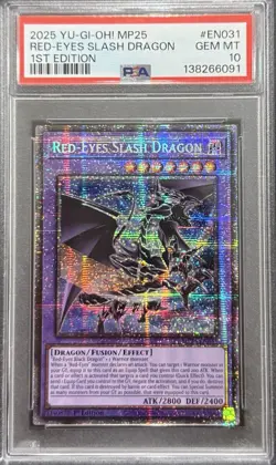 2025 PSA 10 YUGIOH MP25 STARLIGHT RARE RED EYES SLASH DRAGON 💎 - Image 1