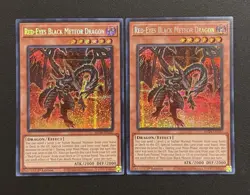 2024 YUGIOH MP24 SECRET RARE RED EYES BLACK METEOR DRAGON X2 NM - Image 1