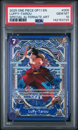 2025 ONE PIECE OP11-A FIST OF DIVINE SPEED #005 LUFFY-TAROU PSA 10 - Image 1
