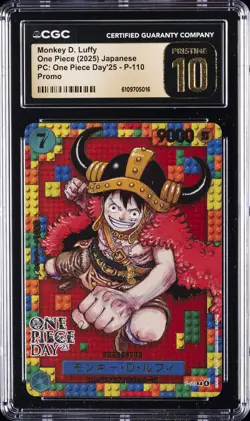 2025 ONE PIECE JPN PC: ONE PIECE DAY'25 -PROMO MONKEY D. LUFFY CGC 10 PRISTINE - Image 1