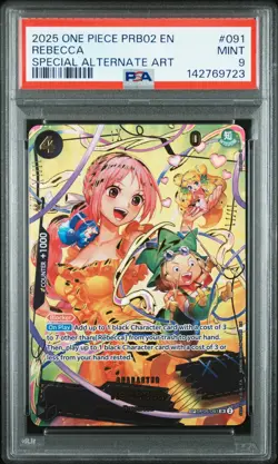 2025 ONE PIECE PRB02-PREMIUM BOOSTER SPECIAL ALTERNATE ART VOL.2 REBECCA PSA 9 - Image 1