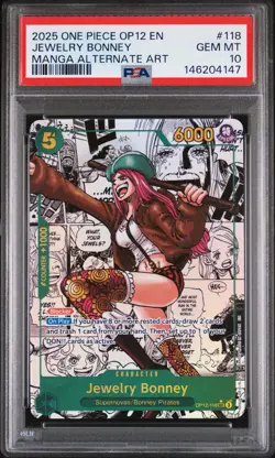 2025 ONE PIECE LEGACY OF THE MASTER MANGA ALT ART JEWELRY BONNEY PSA 10 - Image 1