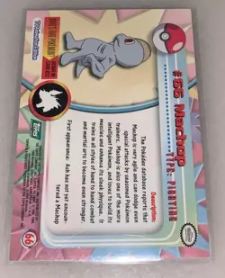Machop #66 - Blue Logo - Non-Holo - SERIES 1 - TOPPS POKEMON CARD - Image 2