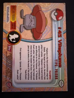 Vileplume #45 - Red Logo - Non-Holo - SERIES 1 - TOPPS POKEMON CARD - LP - Image 2