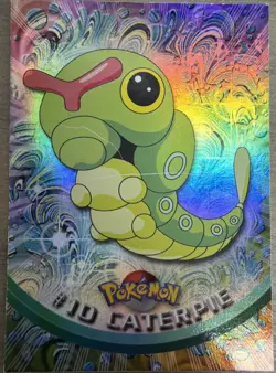 Topps Pokemon #10 Caterpie HOLO/FOIL CARD - TV Animation Edition, 1999 - Image 1