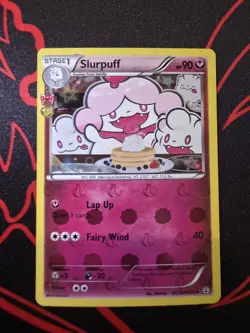 RC32 2016 Pokemon TCG Slurpuff Card Lap Up Fairy Wind English Regular NM/LP - Image 1