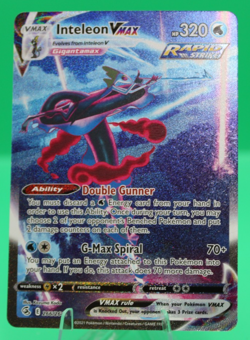 Inteleon VMAX 266/264 Alternate Full Art Fusion Strike Pokemon Card NM - Image 1