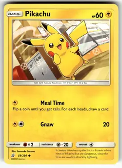 Pikachu (55) 55/236 SM - Unified Minds NM Pokemon Card TCG - Image 1