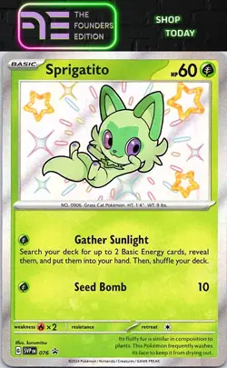 Sprigatito #076 SV: Scarlet & Violet Promo Cards Pokemon Promo,Holo - Image 1