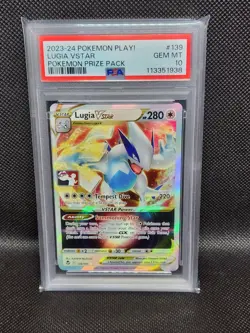 Lugia Vstar 138/195 PLAY! PRIZE PACK Silver Tempest Pokemon Card PSA 10💎 - Image 1