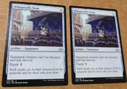 MTG Magic 2x Whispersilk Cloak Planechase Anthology 2016 NM/M - Image 1