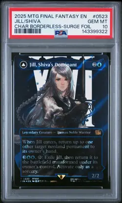 2025 MTG FINAL FANTASY SURGE JILL, SHIVA'S DOMINANT/SHIVA, WARDEN OF ICE PSA 10 - Image 1