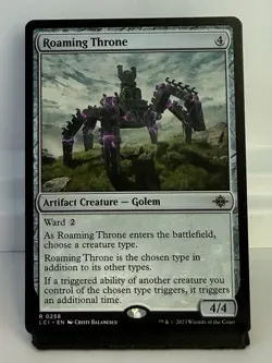 Magic The Gathering Roaming Throne Artifact Creature Golem Rare Ixalan 258 - Image 1