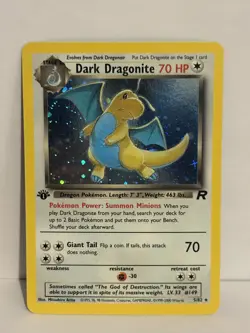 1st Edition Dark Dragonite 5/82 Team Rocket Set Holo Rare 2000 Pokemon Card NM - Image 1