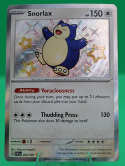 2024 Pokemon SV Paldean Fates PAF EN Snorlax #202/091 NM - Image 1