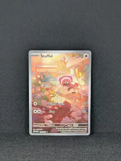 Stufful Illustration 154/132 Pokemon Mega Evolution Near Mint Condition - Image 1